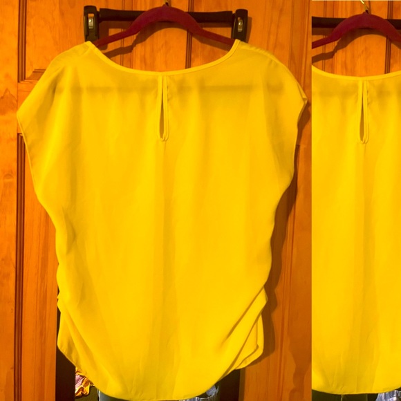 Yellow Sheer Top Size Medium - Picture 2 of 3